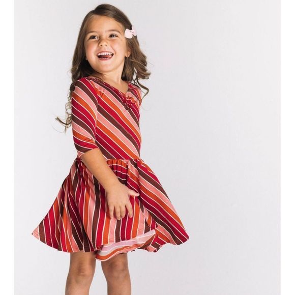 Dot Dot Smile NWT's Twirling Empire Dress Pink Circle Print Girls Size 7. - Picture 7 of 14
